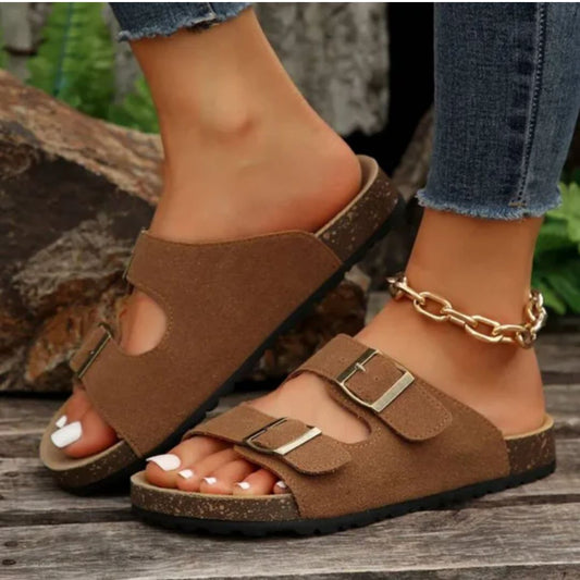 Vrouwen - Retro Slip-On Sandalen - Comfortabel Ontwerp - Zomer Schoeisel - MODERNE STIJL