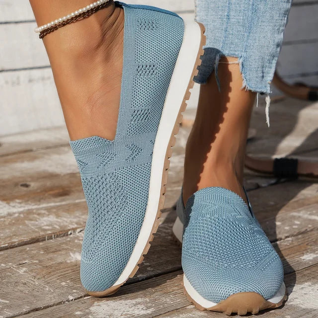 Vrouwen - Casual Slip-On Wandelschoenen - Ademend Mesh - Lichtgewicht Comfort - BREEZA