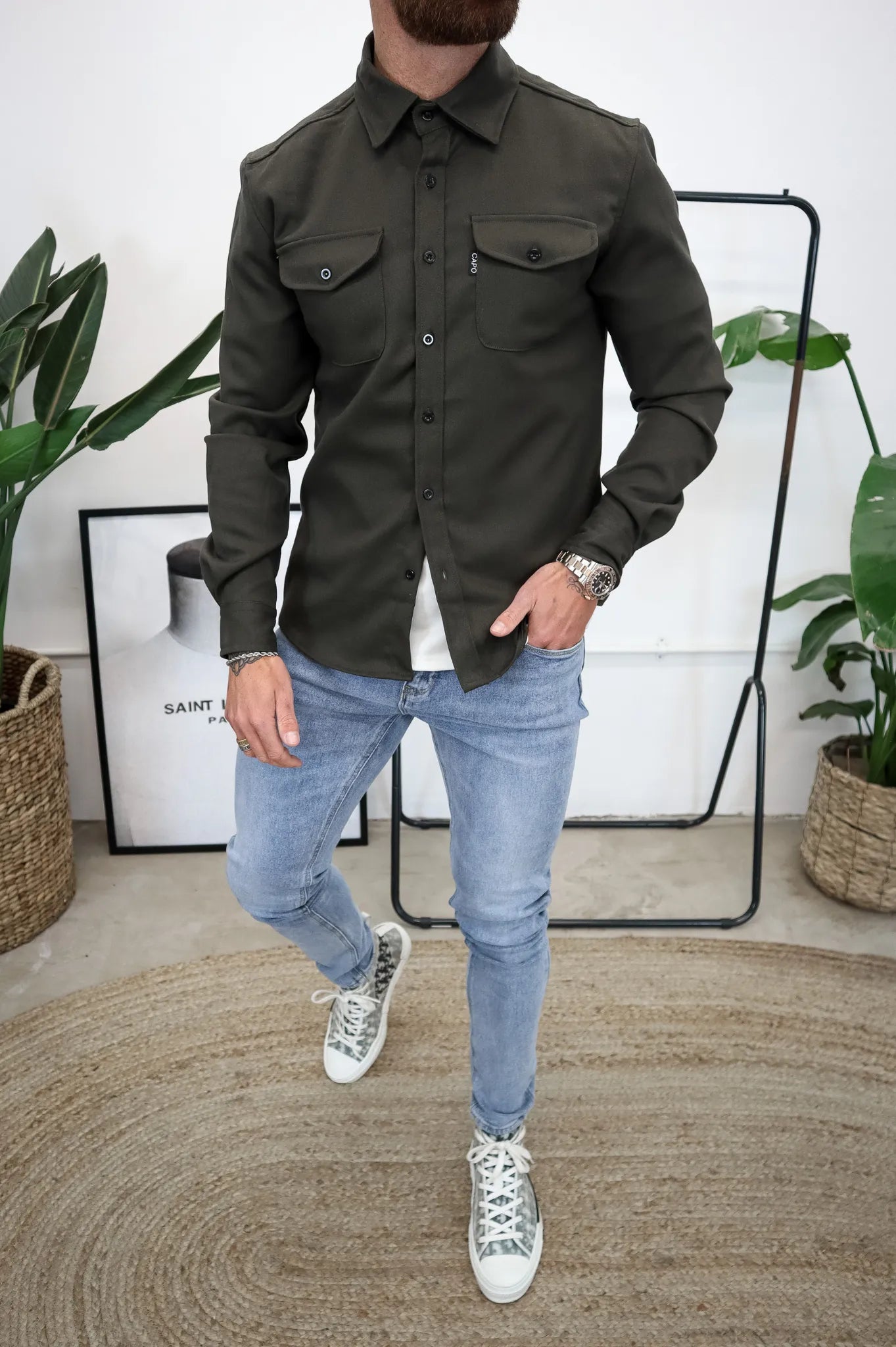 Overshirt - Men - Knopen - Voorzakken - Casual Overlaag