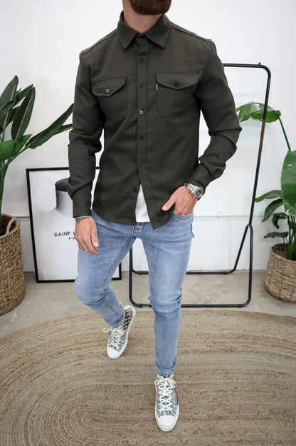 Overshirt - Men - Knopen - Voorzakken - Casual Overlaag