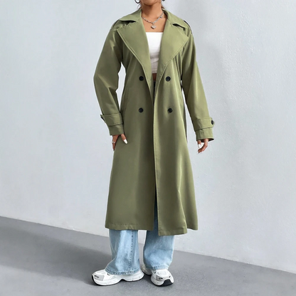 Trenchcoat - Dames - Dubbele Knopen - Chique Jassen - Elara