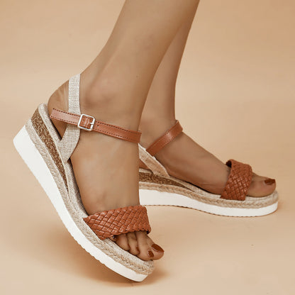 Sandaal met Sleehak - Vrouwen - Comfortabel Ontwerp - Zomer Mode - CHANTAL