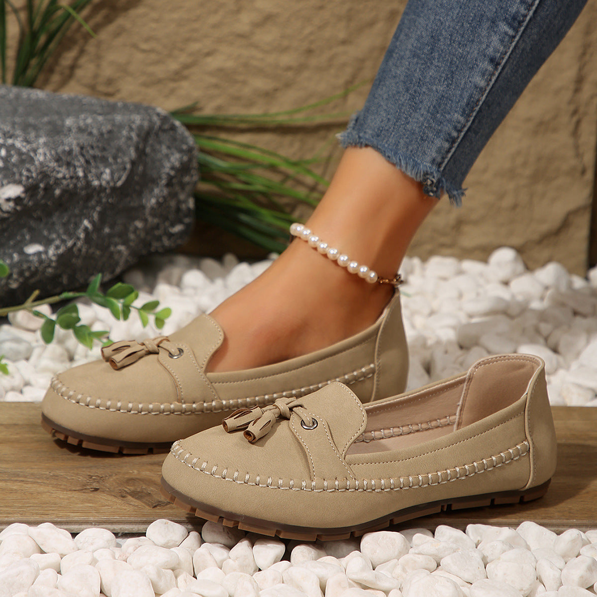 Vrouwen - Vintage Loafers - Comfortabele Slip-On Schoenen - Tijdloze Stijl - VINTAGE CHARME