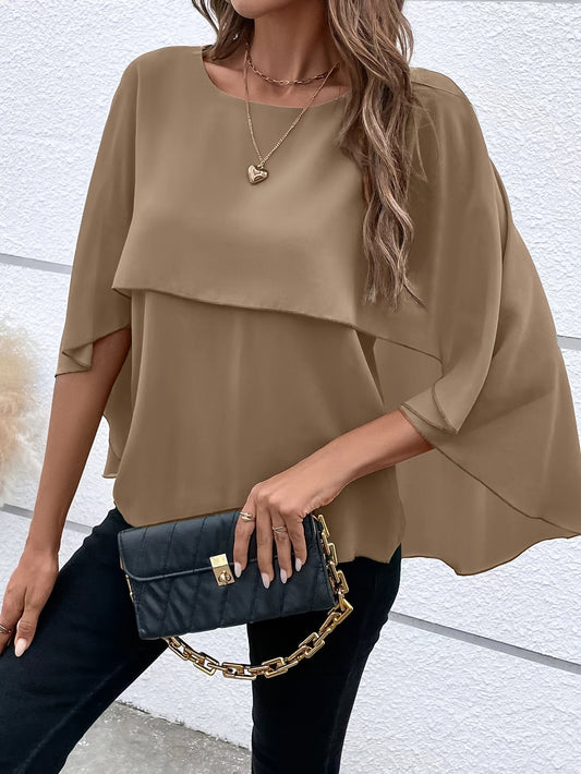 Vrouwen - Chiffon Blouse - Lichtgewicht Stof - Elegante Top - AMELITH EDGE