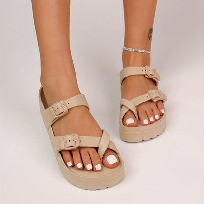 Dames - Retro Cloudsandalen - Verstelbare Gesp - Voetsteun - Zomer Comfort Sandalen