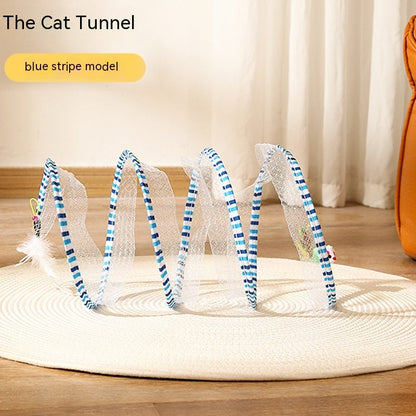 CATFUN - Vouwbare S-vormige kattentunnel voor speelplezier en comfort
