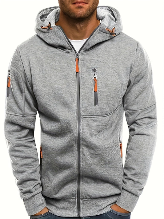 JASPER – Zip-up hoodie met verstelbare capuchon en ritszakken voor ultiem comfort en stijl