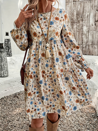 Vrouwen - Bloemenprint Jurk - Losse Pasvorm - Casual Vakantiekleding - ALIDA DRESS
