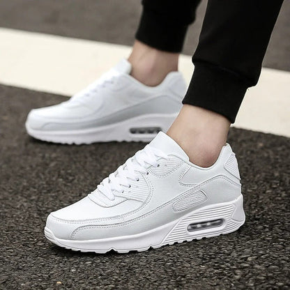 Sneakers - Heren - Leer Hoge Zool - Witte Sneakers - URBAN
