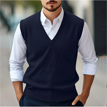 Heren Spencer met V-Hals en Strak Aansluitend Ontwerp voor Elegante Kleding – EMMERICH CLASSIC