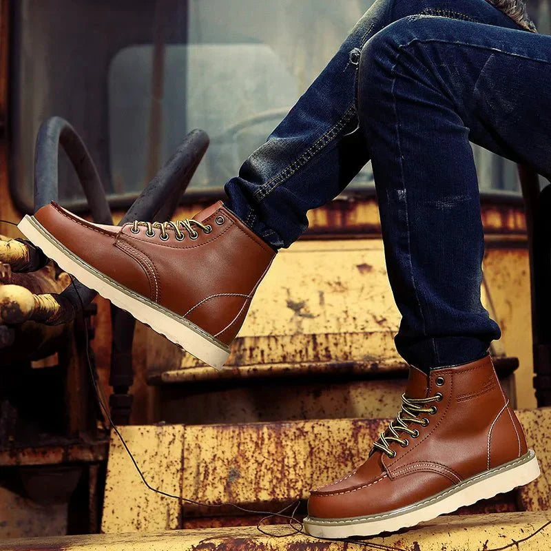 Moc Toe-Veterschoenen - Heren - PU-Leder - Laarzen - STRIDE