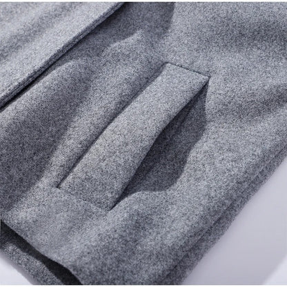 Jas - Dames - Wolblend Hoge Kraag - Wolblend Jas - Chique