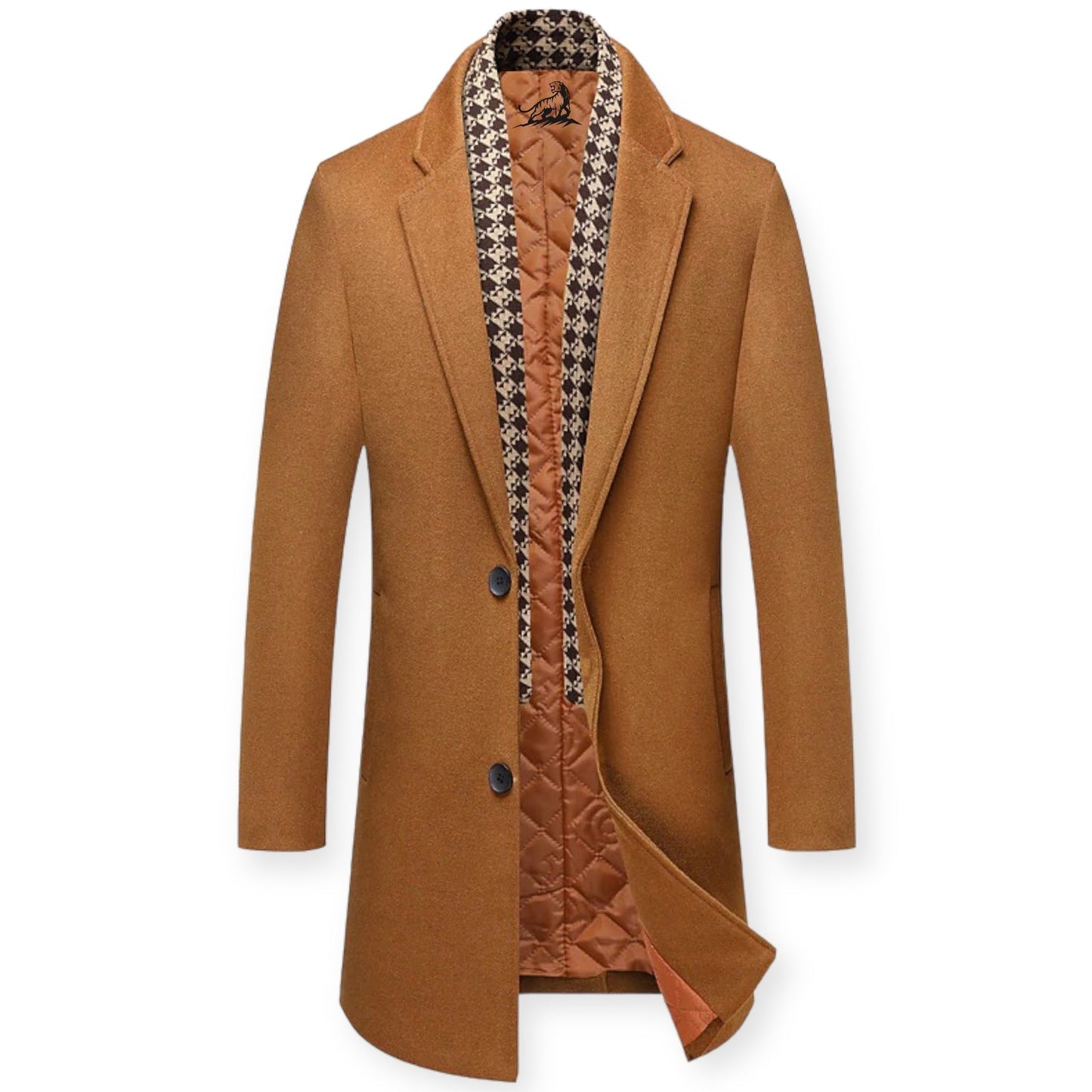 HARRISON – Lange herenjas met knoopsluiting voor een klassieke en verfijnde look