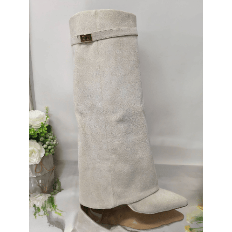 Kniehoge Laarzen - Dames - Suede - Brede Pasvorm - Elara