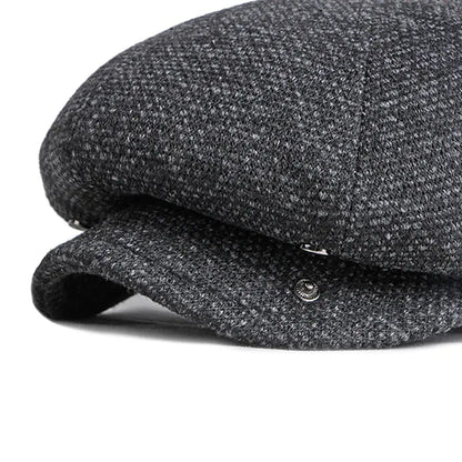 CLAUDE - Vintage tweed platte pet met tijdloze charme