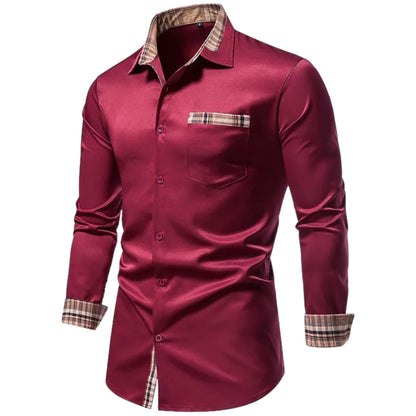 RENO - Slim fit overhemd met stijlvolle ruitaccenten