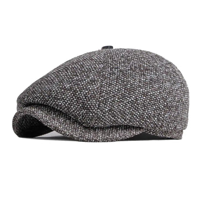 CLAUDE - Vintage tweed platte pet met tijdloze charme