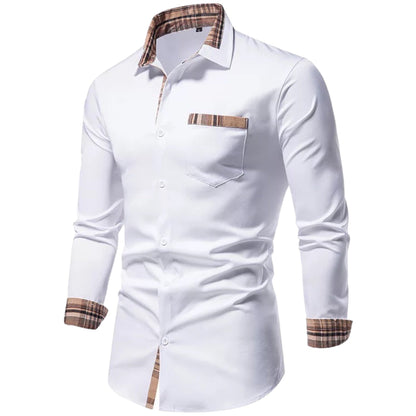 RENO - Slim fit overhemd met stijlvolle ruitaccenten