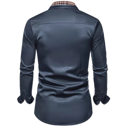 RENO - Slim fit overhemd met stijlvolle ruitaccenten