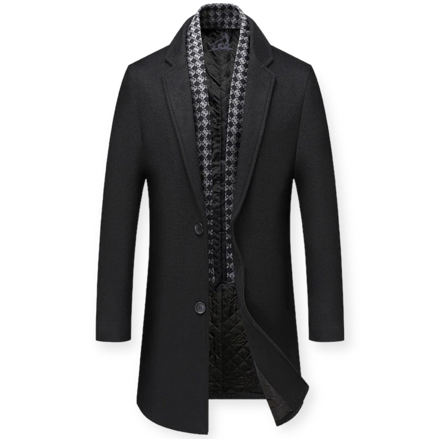 HARRISON – Lange herenjas met knoopsluiting voor een klassieke en verfijnde look