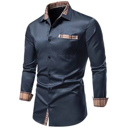RENO - Slim fit overhemd met stijlvolle ruitaccenten