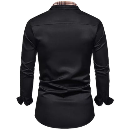 RENO - Slim fit overhemd met stijlvolle ruitaccenten