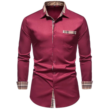 RENO - Slim fit overhemd met stijlvolle ruitaccenten