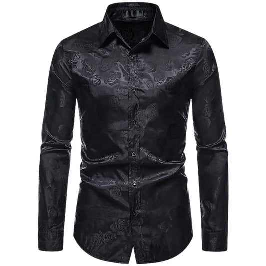 FLORENT – Bloemig gedetailleerd overhemd met lange mouwen voor een stijlvolle en speelse look