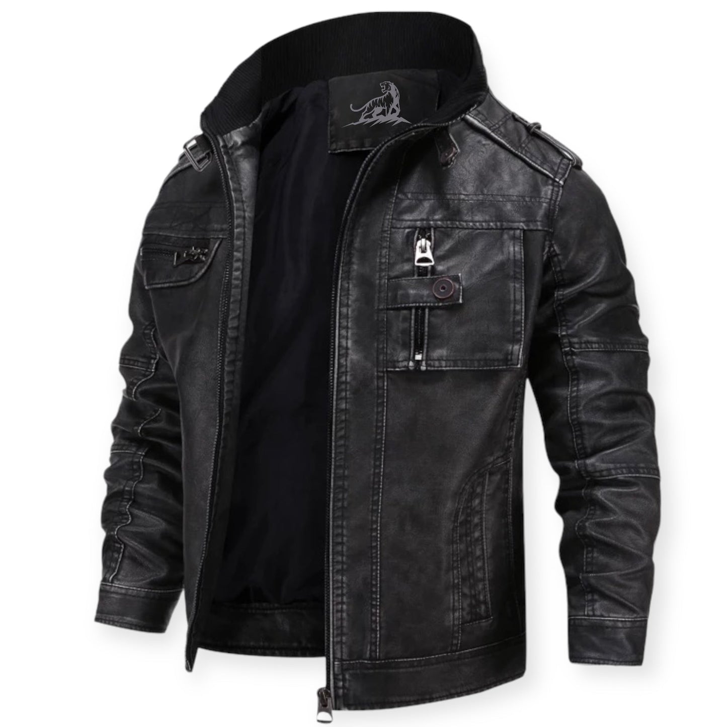 RAPHAEL – Leren jack met ritssluiting voor een stoere en tijdloze look