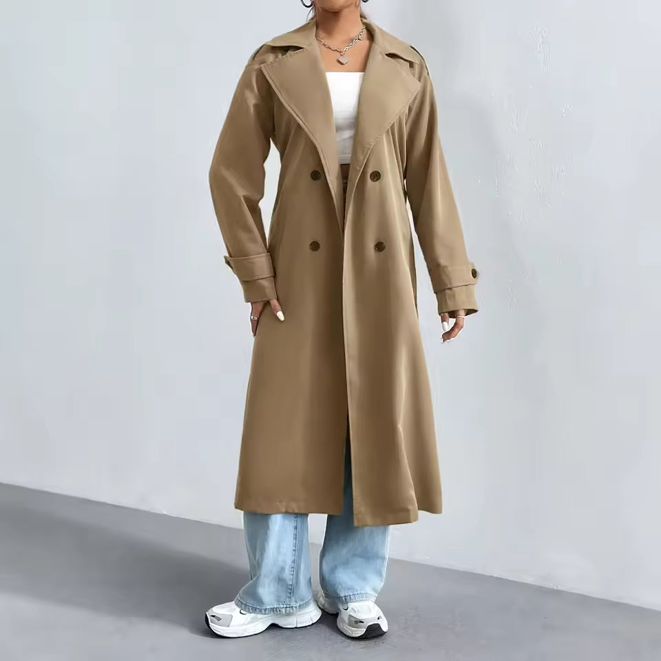 Trenchcoat - Dames - Dubbele Knopen - Chique Jassen - Elara