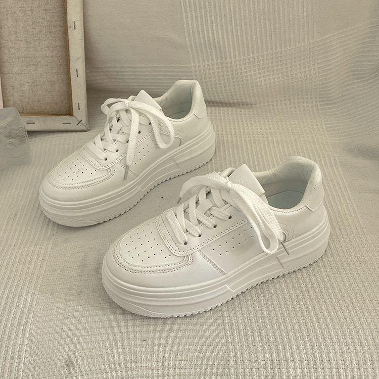 Casual Schoenen - Vrouwen - Dikke Zool - Witte Schoenen - NOVA