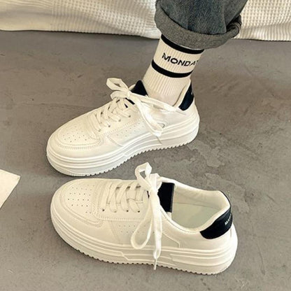Casual Schoenen - Vrouwen - Dikke Zool - Witte Schoenen - NOVA