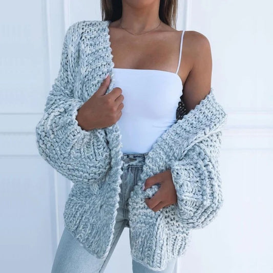 Oversized Vest - Women - Handgebreid - Chunky Vest - Knus