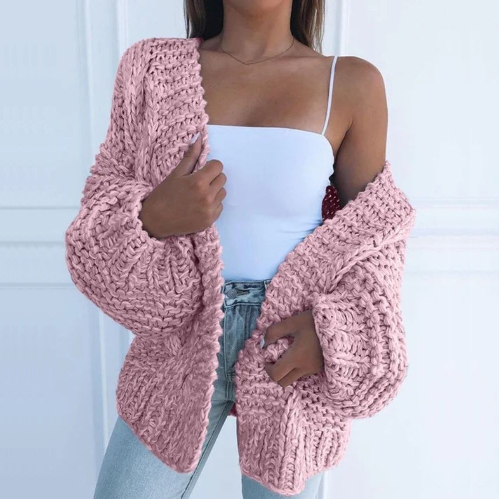 Oversized Vest - Women - Handgebreid - Chunky Vest - Knus