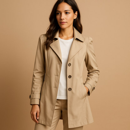 Trenchcoat - Dames - Knoopsluiting - Dames Trenchcoat - NOVA