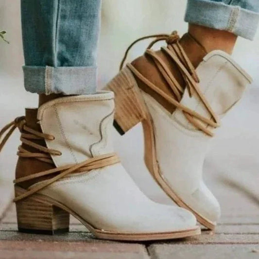 Dirndl Laarzen - Dames - Houten Hak - Dirndl Schoenen - LUNA