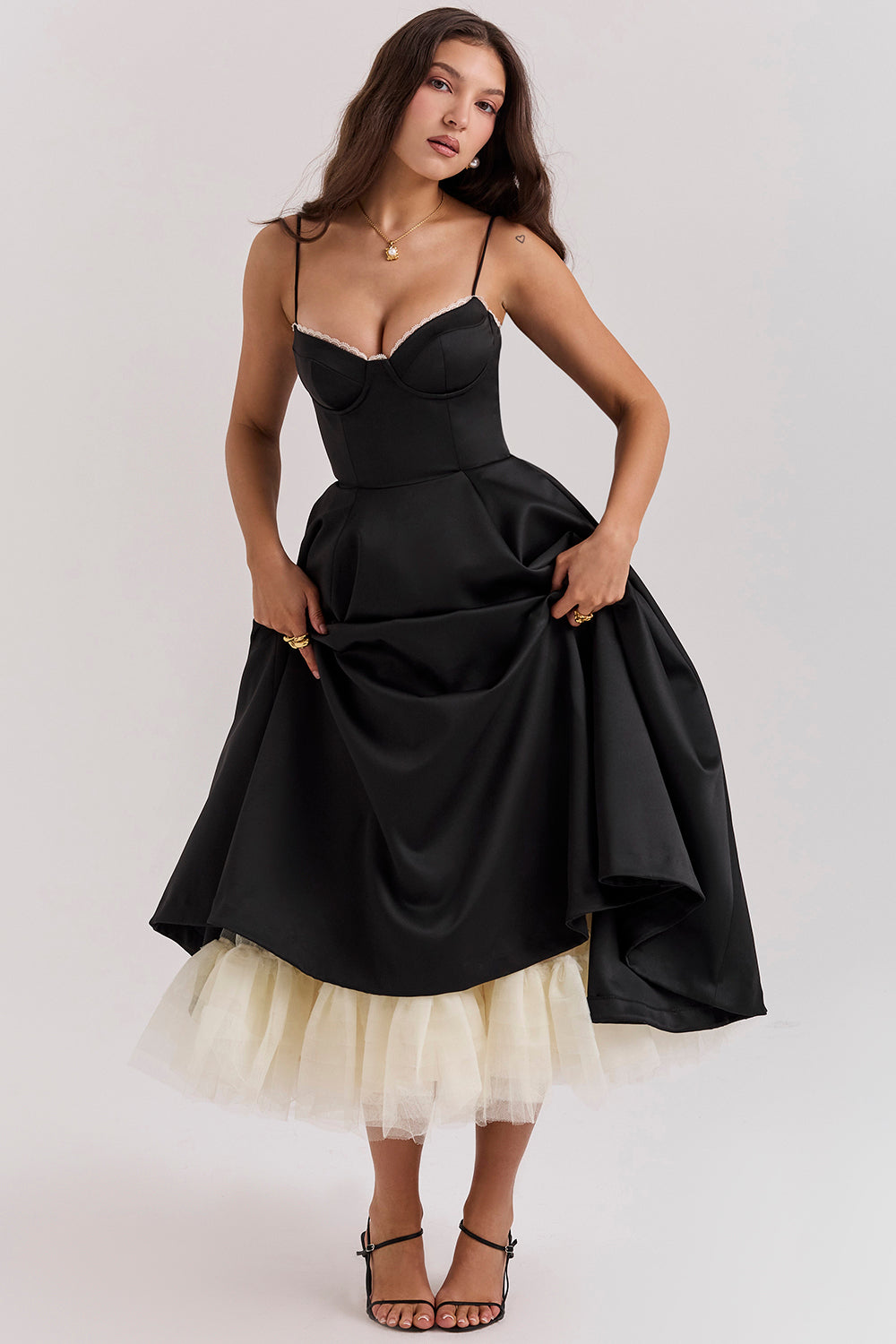 Vrouwen - Cocktailjurk - Mouwloos - Tijdloze Elegantie - Agota Cocktailjurk