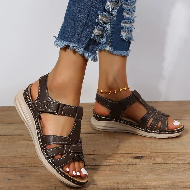 Orthopedische Sandalen - Vrouwen - Leren Materiaal - Comfortabele Schoenen - Stijlvolle Keuze
