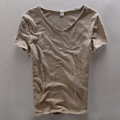 Heren - T-shirt met V-hals - Losvallende Pasvorm - Casual Look - COSIMO EDITION