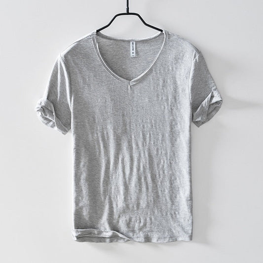 Heren - T-shirt met V-hals - Losvallende Pasvorm - Casual Look - COSIMO EDITION