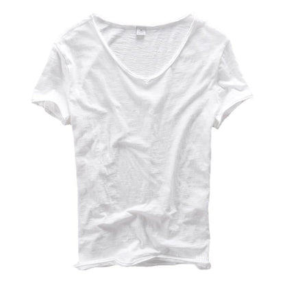 Heren T-shirt met V-hals en Casual Pasvorm voor een Ontspannen Look – COSIMO STIJL