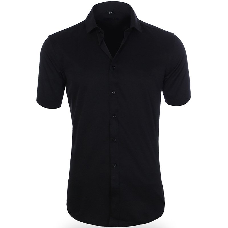 Heren Overhemd met Korte Mouwen en Getailleerde Pasvorm voor een Modern Zomerse Look – THEODORIC
