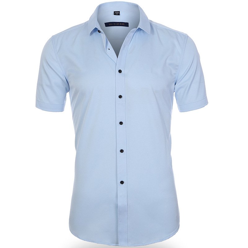 Heren Overhemd met Korte Mouwen en Getailleerde Pasvorm voor een Modern Zomerse Look – THEODORIC