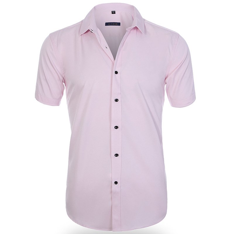 Heren Overhemd met Korte Mouwen en Getailleerde Pasvorm voor een Modern Zomerse Look – THEODORIC