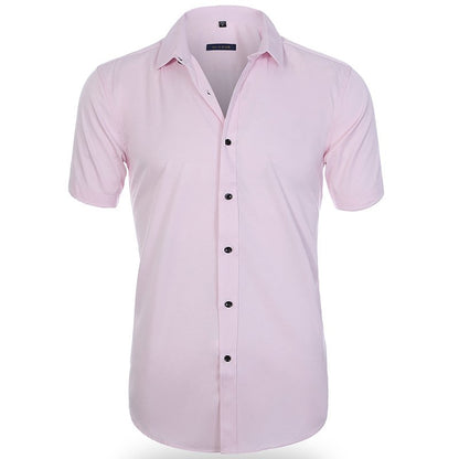 Heren Overhemd met Korte Mouwen en Getailleerde Pasvorm voor een Modern Zomerse Look – THEODORIC