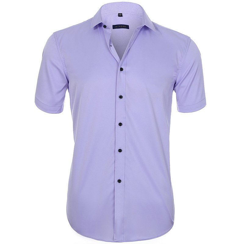 Heren Overhemd met Korte Mouwen en Getailleerde Pasvorm voor een Modern Zomerse Look – THEODORIC