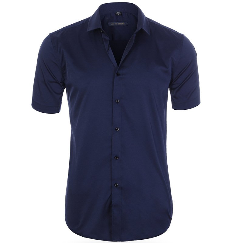 Heren Overhemd met Korte Mouwen en Getailleerde Pasvorm voor een Modern Zomerse Look – THEODORIC