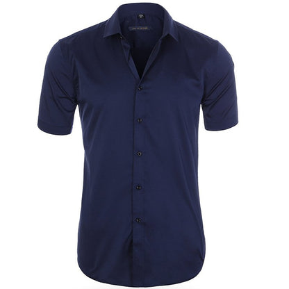 Heren Overhemd met Korte Mouwen en Getailleerde Pasvorm voor een Modern Zomerse Look – THEODORIC