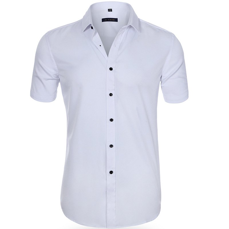 Heren Overhemd met Korte Mouwen en Getailleerde Pasvorm voor een Modern Zomerse Look – THEODORIC