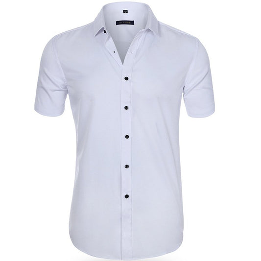 Heren Overhemd met Korte Mouwen en Getailleerde Pasvorm voor een Modern Zomerse Look – THEODORIC